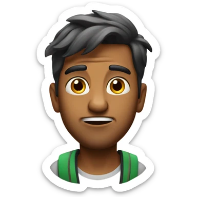 An Indian Guy very surprised!! sticker