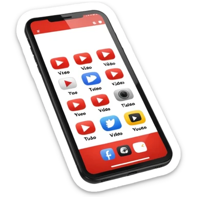 Phone on YouTube app showing video sticker