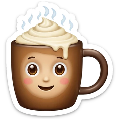 mocca with cream sticker