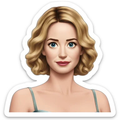 Emily blunt serious oscars sticker