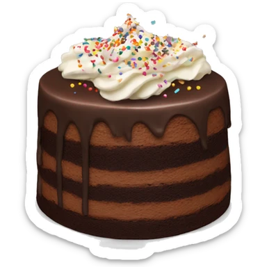 Chocolate cake with sprinkles  sticker