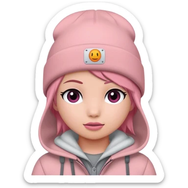 Carhartt beanie dusty pink color sticker