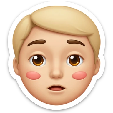 when you're angry in a good way and puff out your cheeks sticker