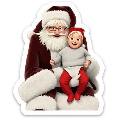 christmas joy with food and family sticker