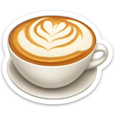 a cup of cappuccino with Apple logo drawn with the cream sticker