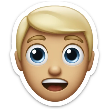 A human emoji looking shocked from what a friend to then  sticker