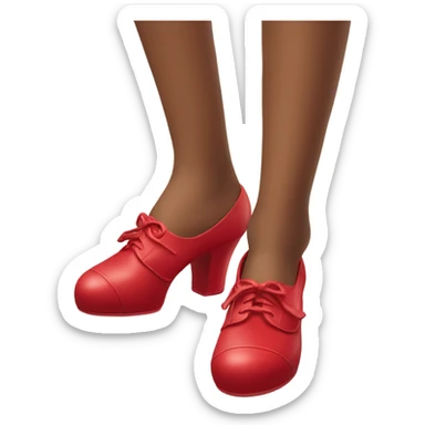 Red Chanel shoes on feet sticker