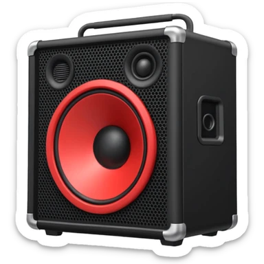 DJ loud speaker box stage 2d angle  sticker