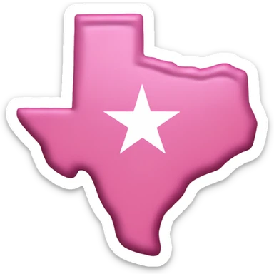 Pink state of Texas  sticker