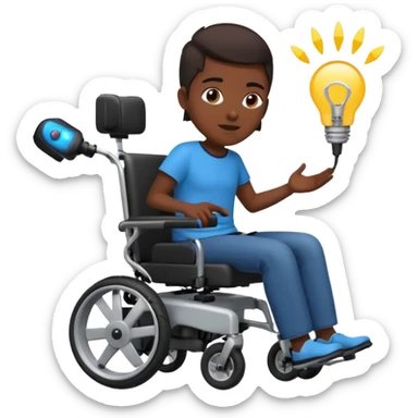 Electric wheelchair + voice generator sticker