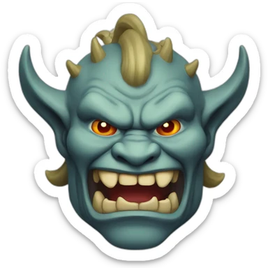 japanese ogre oni sticker