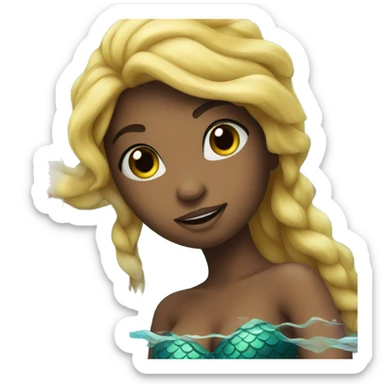 a mermaid in the sea sticker