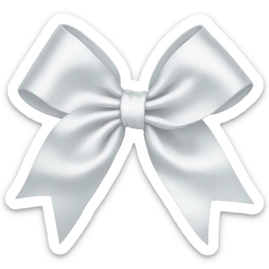 white satin bow sticker