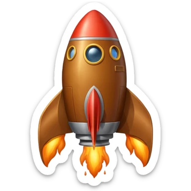 Turd rocket ship sticker