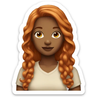Beautiful girl with ginger hair sticker