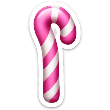 Pink candy cane upright sticker