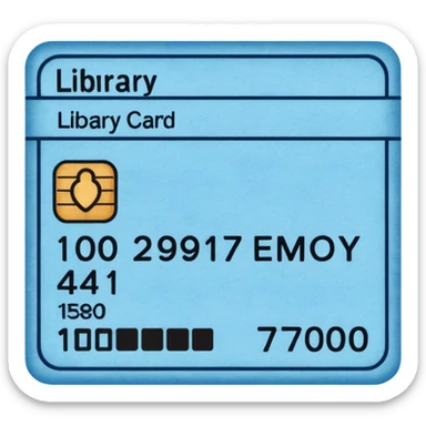 Library card
 sticker