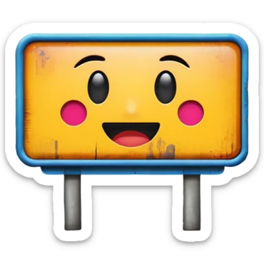 billboard on the street sticker