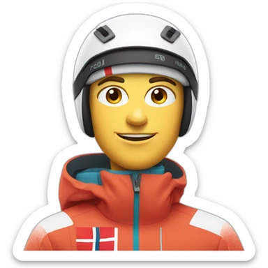 a norwegian skiier sticker