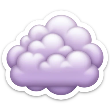 Pale purple cloud sticker