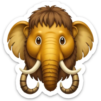 mamut elephant wearing necklace sticker