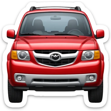 emoji of a mazda tribute 2001 red  sticker