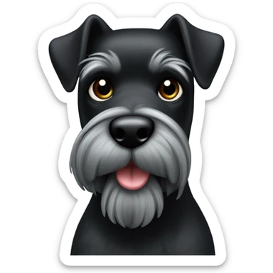 Black miniature schnauzer sticker