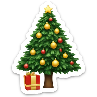 Cristmas tree black sticker