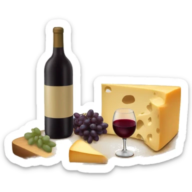 wine and cheese board sticker