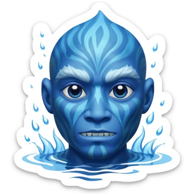 water elemental man sticker