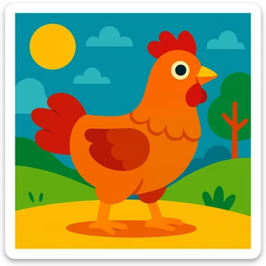 Chicken sticker