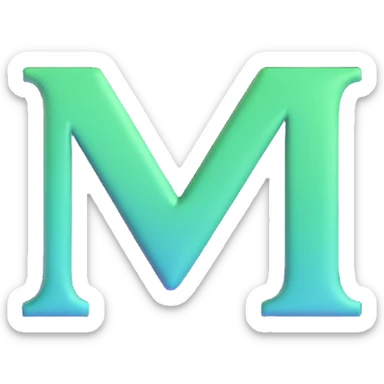 elegant furniture store logo with letter M sticker