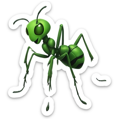 green ant but make it look like :ant: from discord pc sticker