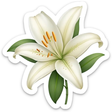 White lily sticker