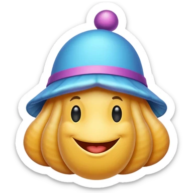 Musical clam celebrate sticker