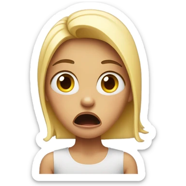 A shocked girl sticker