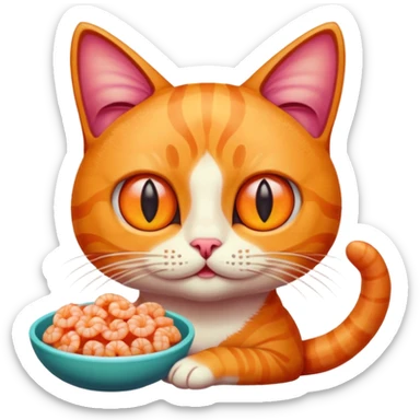 Trippi troppi shrimp cat sticker