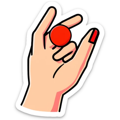 forbidden sign with hand gesture sticker