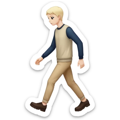 Character stepping out of their own shadow sticker