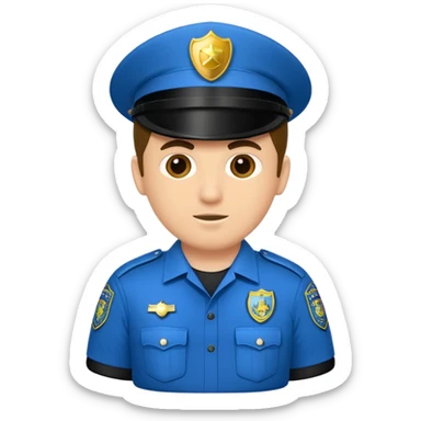 Un policía pero las características que sean de futbol sticker