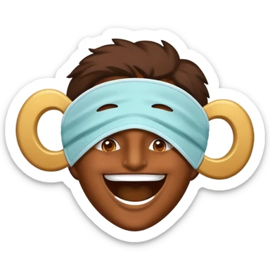 😔 emoji taking off a happy mask sticker