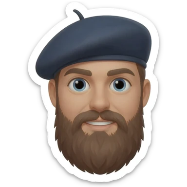 bearded and berets sticker