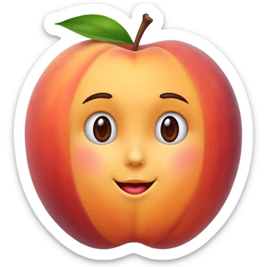 Lovely peaches sticker