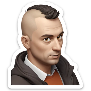 portrait of a solo boy sticker