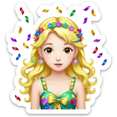 Confetti fairy sticker