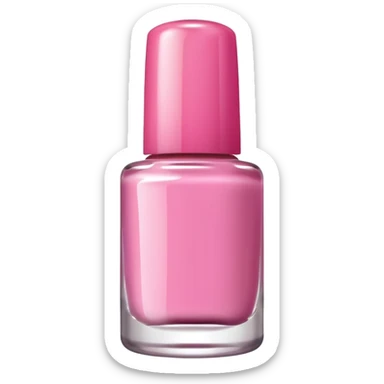 pink nail polish bottle sticker