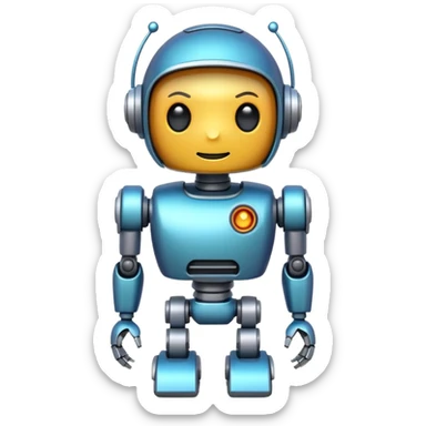 depict the concept of AI in a fun way sticker