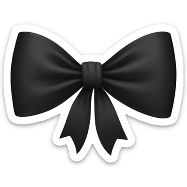 Black Bow  sticker