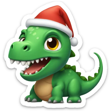 christmas dinosaur  sticker