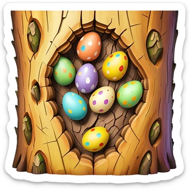 Colores Easter eggs in a mapple sticker